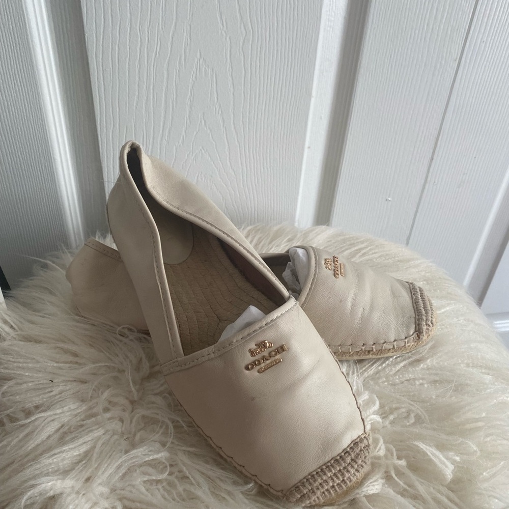 Coach Women's Cream Espadrilles